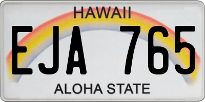 HI license plate EJA765