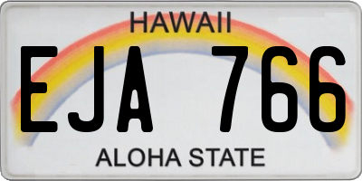 HI license plate EJA766