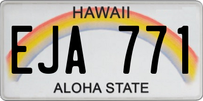 HI license plate EJA771