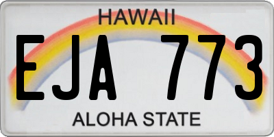HI license plate EJA773