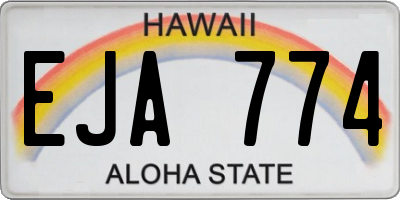 HI license plate EJA774