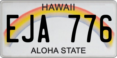 HI license plate EJA776