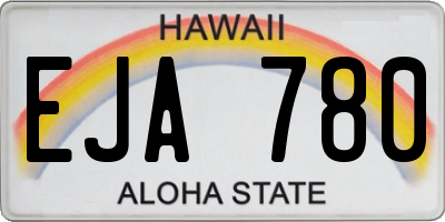 HI license plate EJA780