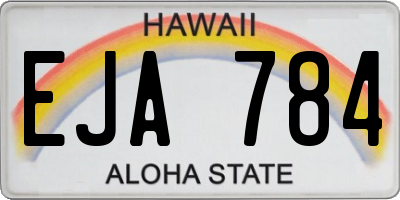 HI license plate EJA784