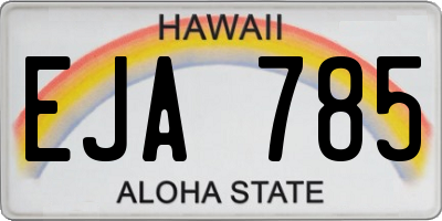 HI license plate EJA785