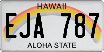 HI license plate EJA787