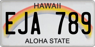 HI license plate EJA789