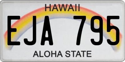 HI license plate EJA795