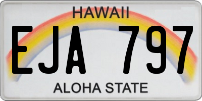 HI license plate EJA797