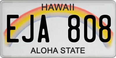 HI license plate EJA808