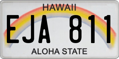 HI license plate EJA811