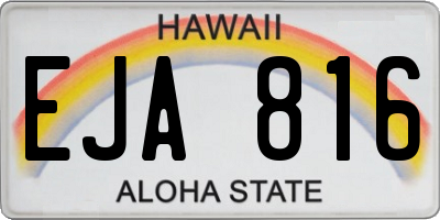 HI license plate EJA816