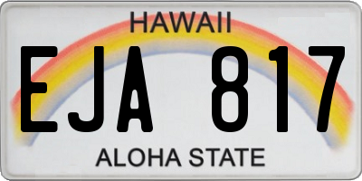 HI license plate EJA817