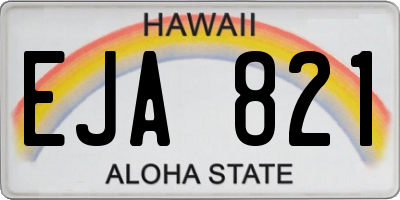 HI license plate EJA821