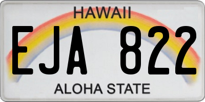 HI license plate EJA822