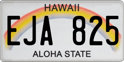 HI license plate EJA825