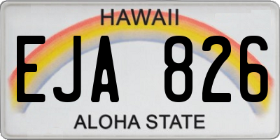 HI license plate EJA826