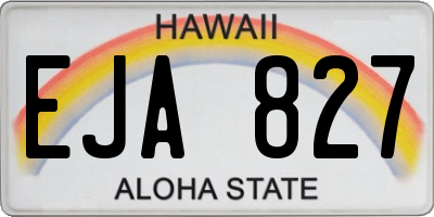 HI license plate EJA827