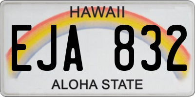 HI license plate EJA832