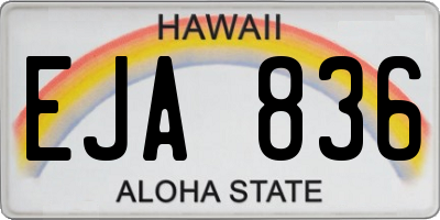 HI license plate EJA836