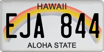 HI license plate EJA844