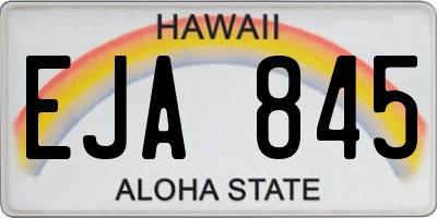 HI license plate EJA845