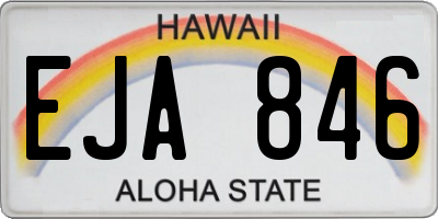 HI license plate EJA846
