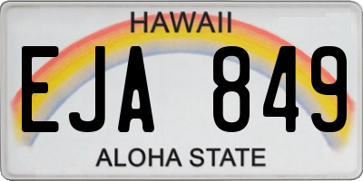 HI license plate EJA849