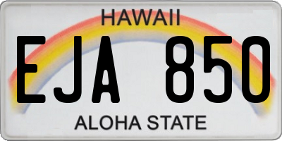 HI license plate EJA850