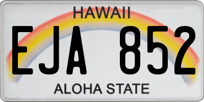 HI license plate EJA852