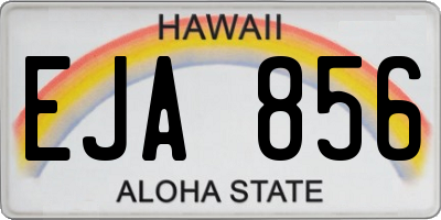 HI license plate EJA856