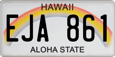 HI license plate EJA861