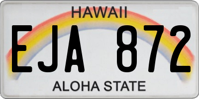 HI license plate EJA872