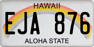HI license plate EJA876