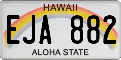 HI license plate EJA882