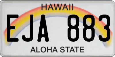 HI license plate EJA883