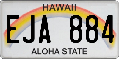 HI license plate EJA884