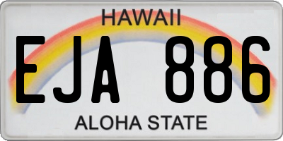 HI license plate EJA886