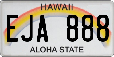 HI license plate EJA888