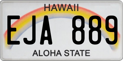 HI license plate EJA889