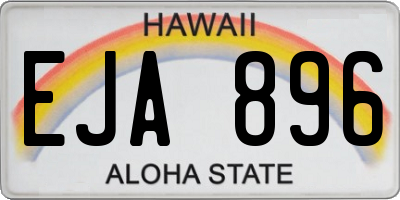 HI license plate EJA896