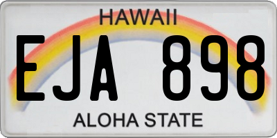 HI license plate EJA898