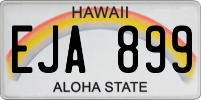 HI license plate EJA899