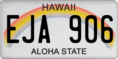 HI license plate EJA906