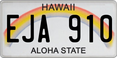 HI license plate EJA910