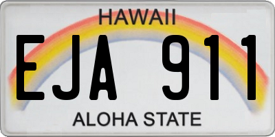 HI license plate EJA911