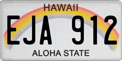 HI license plate EJA912