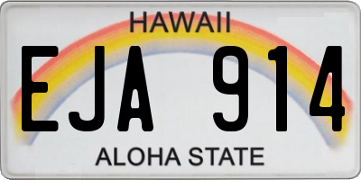 HI license plate EJA914