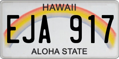HI license plate EJA917