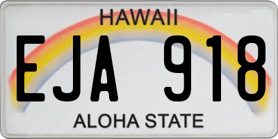 HI license plate EJA918